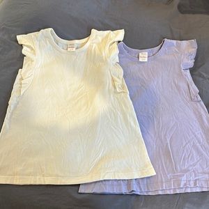 Two Hanna Andersson flutter sleeve tops EUC! Sold as a pair